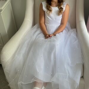 Elegant White Kids Dress